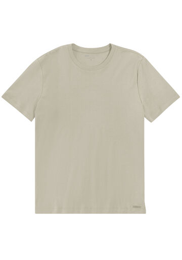Camiseta Masculina Básica em Malha Suedine, BEGE SYSTEM, large.