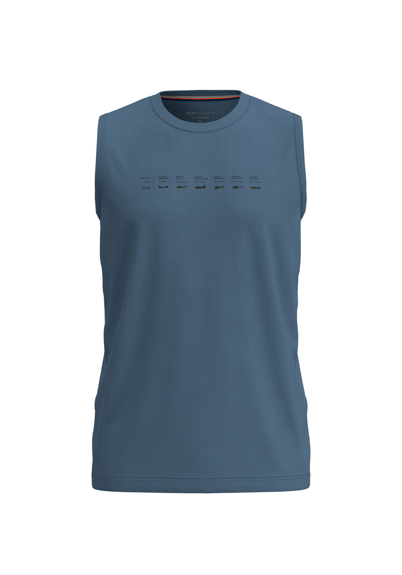 Blusa Regata Em Meia Malha De Algod&atilde;o Com Estampa Localizada, MARINHO CRISTAL, large.