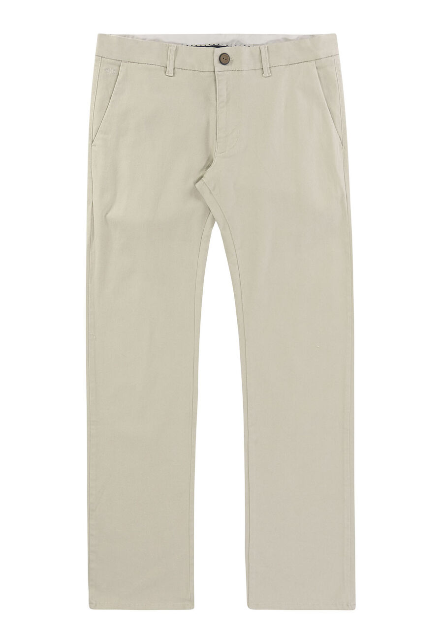 Calça Sarja Chino Slim Shirt Lock, BEGE GELO. Calça Sarja Chino Slim Shirt Lock, BEGE GELO, large.