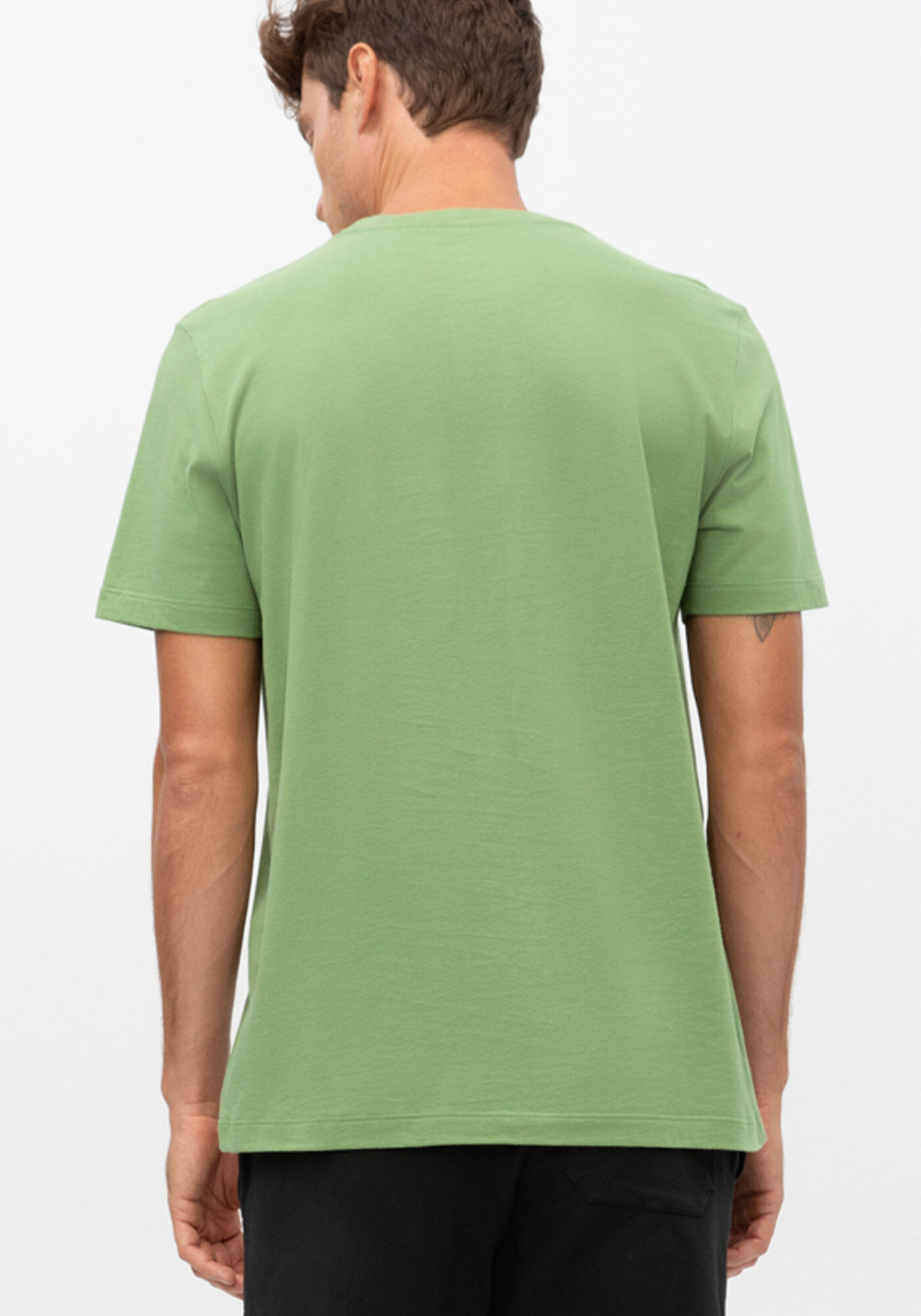 Camiseta B&aacute;sica De Mangas Curtas Colors, VERDE MOVIMENTO, large.