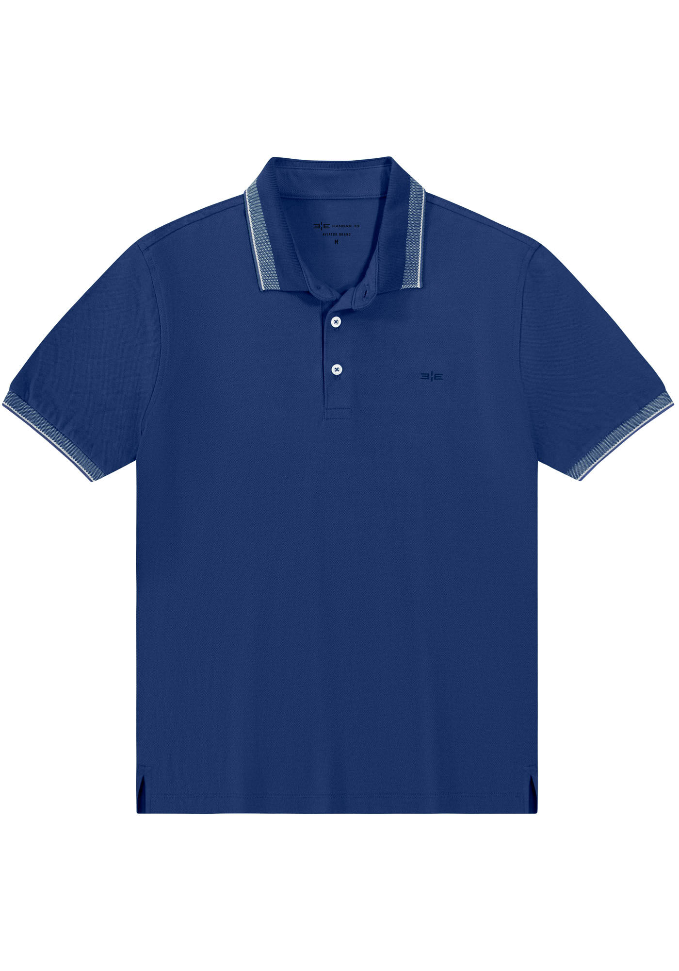 Camisa Polo Masculina em Malha Piquet com Retil&iacute;nea, MARINHO INLE, large.