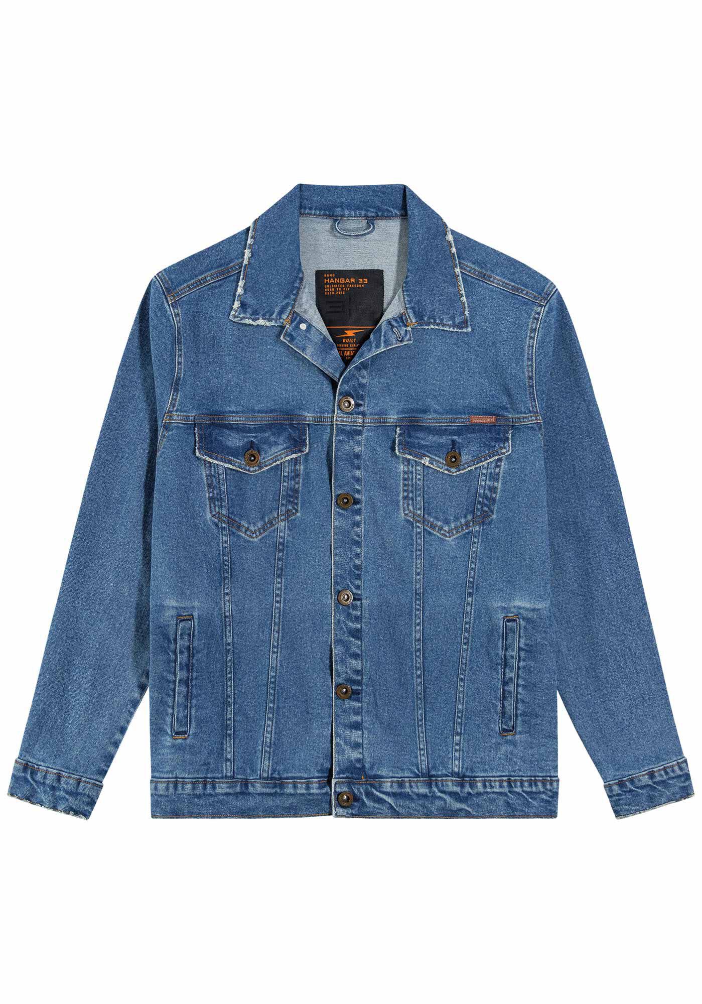 Jaqueta jeans sale com bolso interno