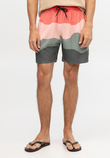 Shorts Masculino em Tecido Plano Estampado, LARANJA GILD. Shorts Masculino em Tecido Plano Estampado, LARANJA GILD, large.