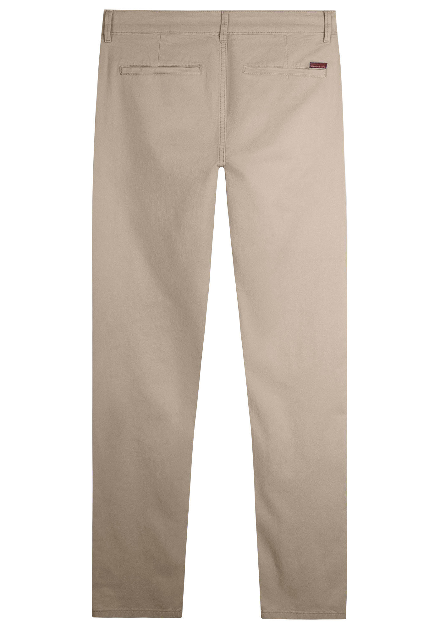 Cal&ccedil;a Slim Turbofan Em Sarja Com Elastano, BEGE GELO, large.