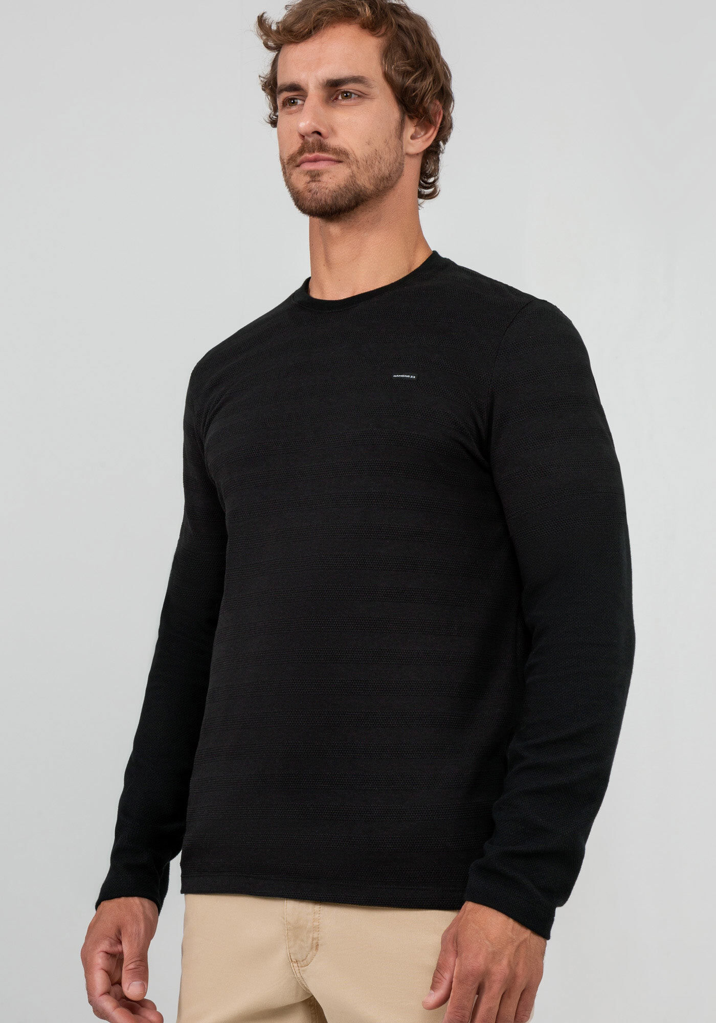 Blusa masculina cheap de manga longa