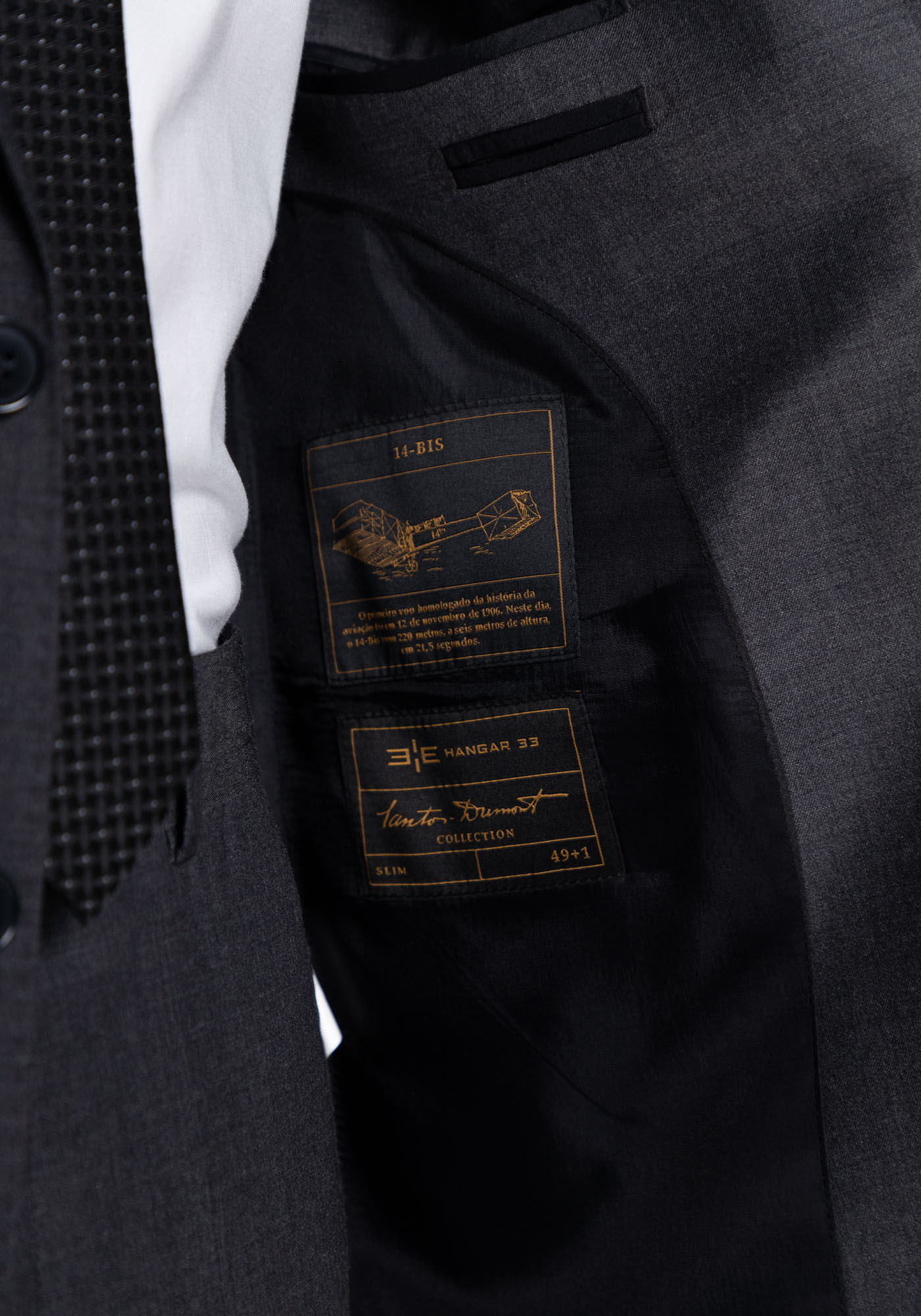 Costume 14Bis Santos Dumont, CINZA CHUMBO, large.