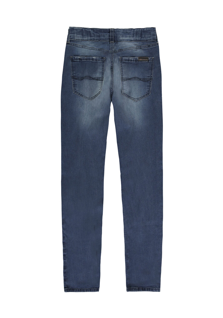 Calça com Elastano, JEANS MEDIO. Calça com Elastano, JEANS MEDIO, large.