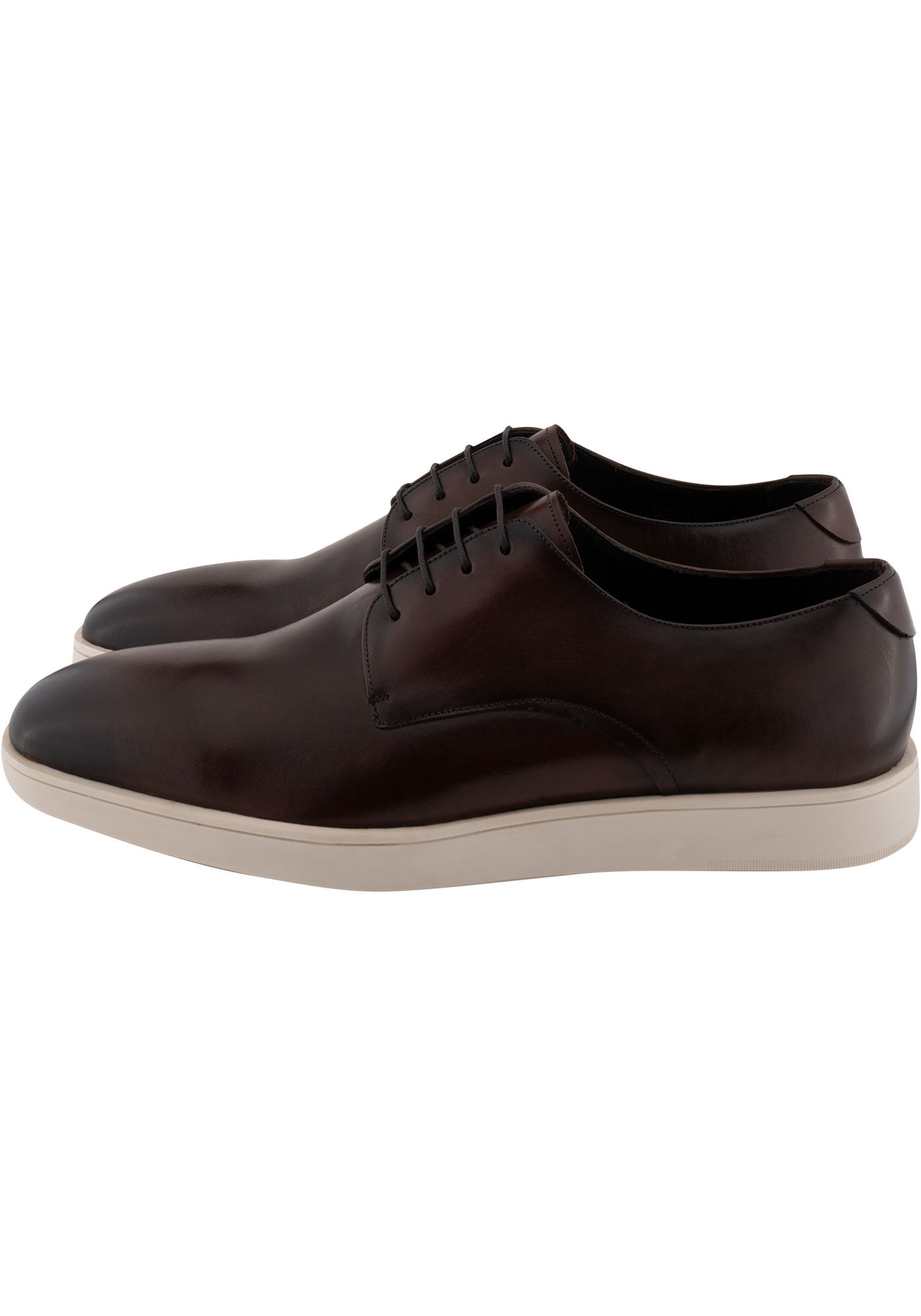 Sapato social de couro Santos Dumont, MARROM DARK COFFEE, large.