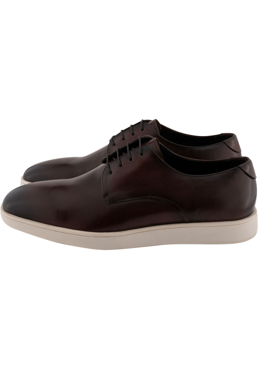 Sapato social de couro Santos Dumont, MARROM DARK COFFEE. Sapato social de couro Santos Dumont, MARROM DARK COFFEE, large.