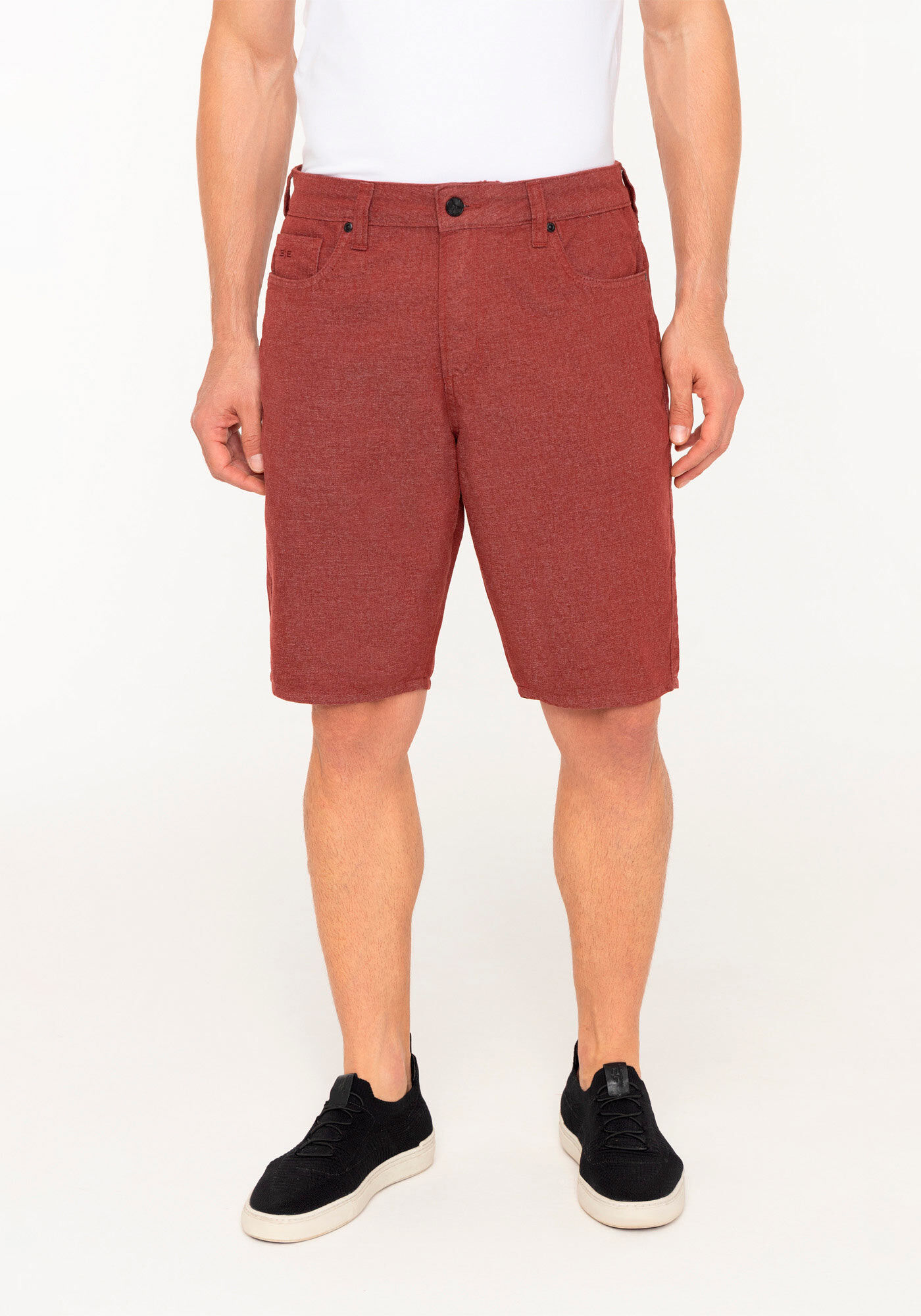 Bermuda Reta Masculina Radial Com Bolsos E Elastano, BRONZE FURY, large.