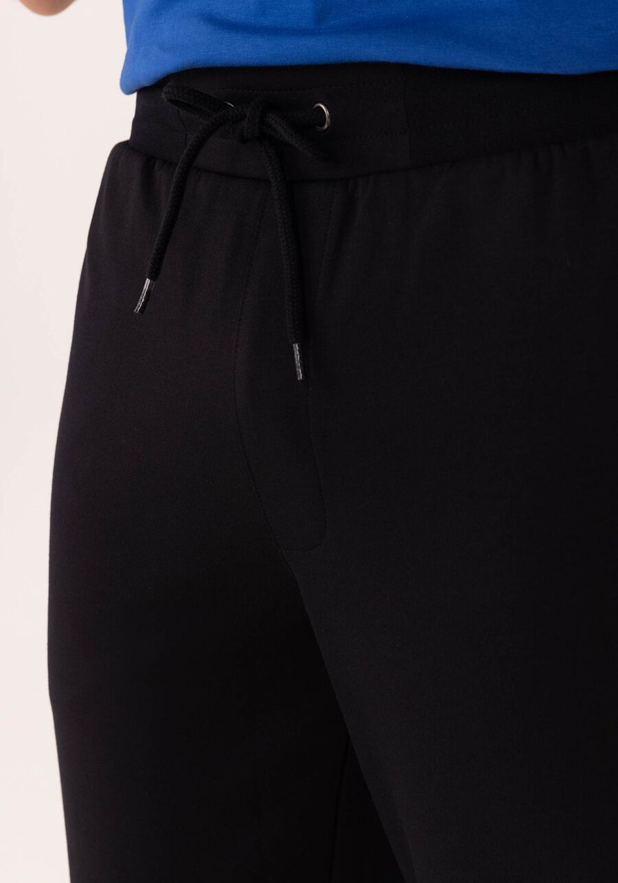 Calça Com Bolsos Funcionais E Cadarço Regulável, PRETO REATIVO. Calça Com Bolsos Funcionais E Cadarço Regulável, PRETO REATIVO, large.