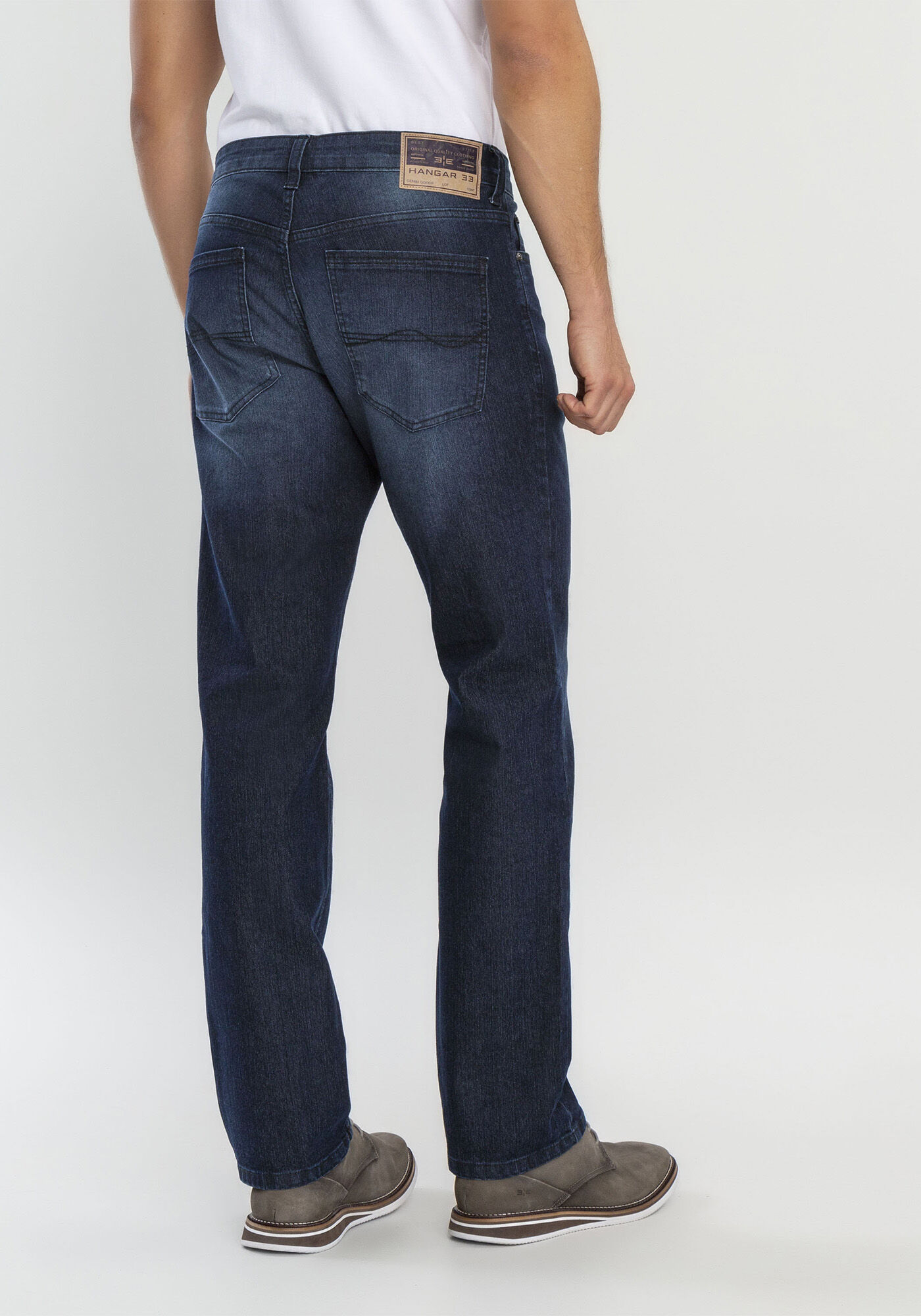 Cal&ccedil;a Masculina Reta Radial, JEANS ESCURO, large.