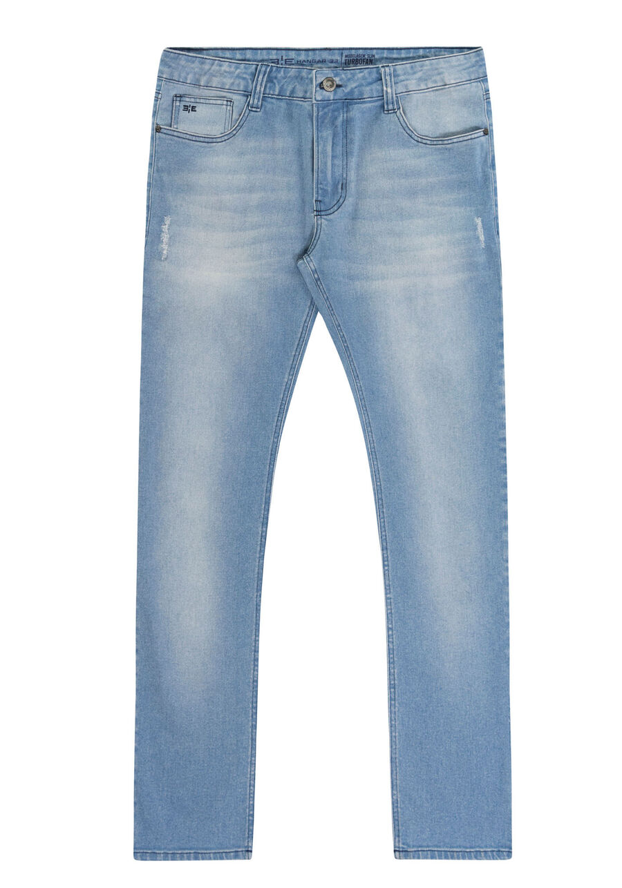Calça Jeans Masculina Slim Clara Estonada, JEANS. Calça Jeans Masculina Slim Clara Estonada, JEANS, large.