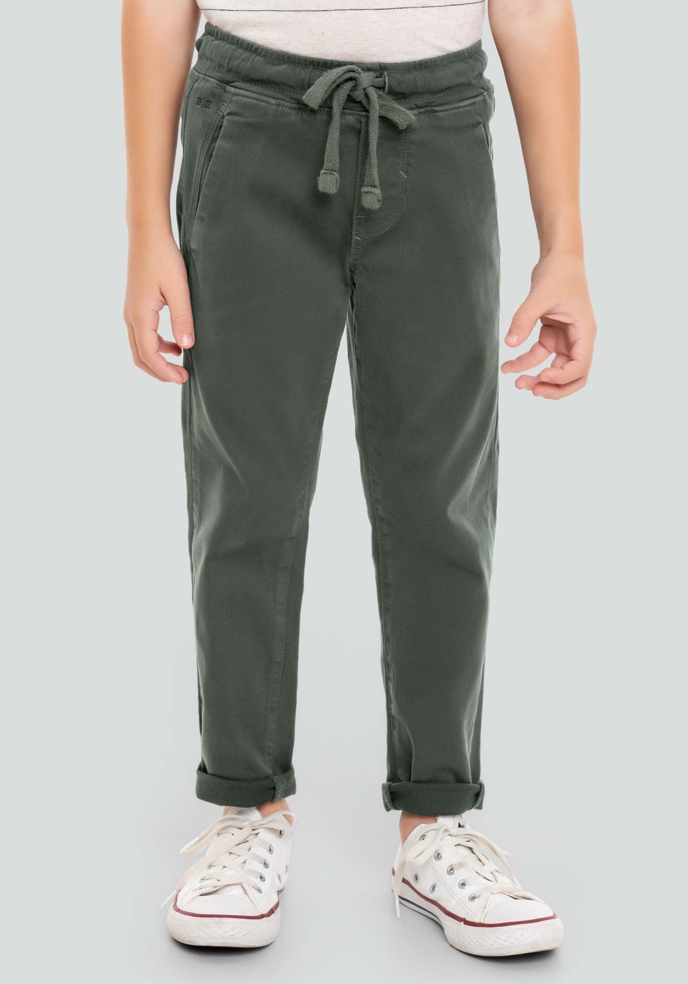 Cal&ccedil;a Sarja Infantil Menino Jogging com Elastano, VERDE FURIA, large.