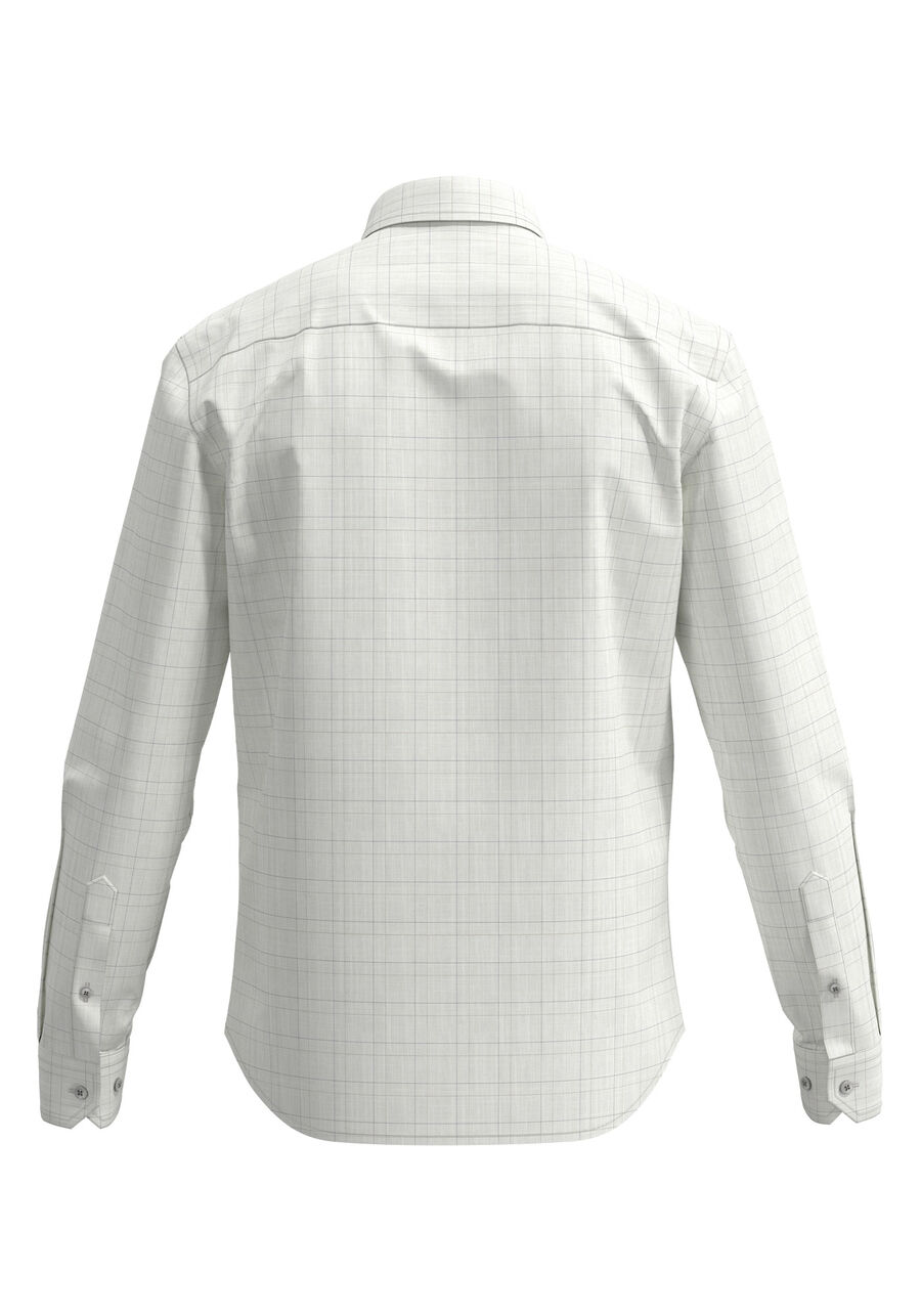 Camisa Slim Fit De Mangas Longas Em Tecido Responsável, OFF WHITE. Camisa Slim Fit De Mangas Longas Em Tecido Responsável, OFF WHITE, large.