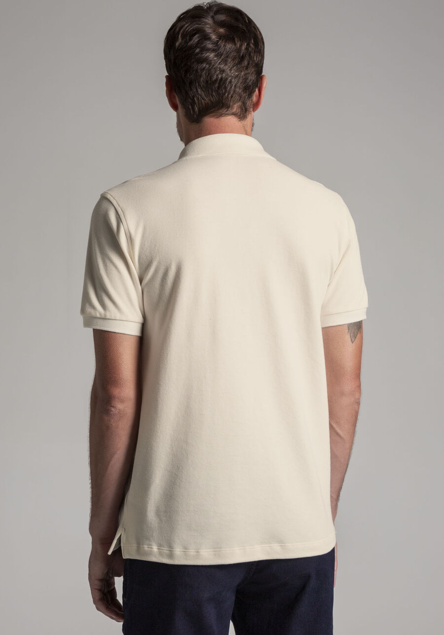 Camisa Polo Masculina em Malha Piquet Pima, BEGE GINGER. Camisa Polo Masculina em Malha Piquet Pima, BEGE GINGER, large.