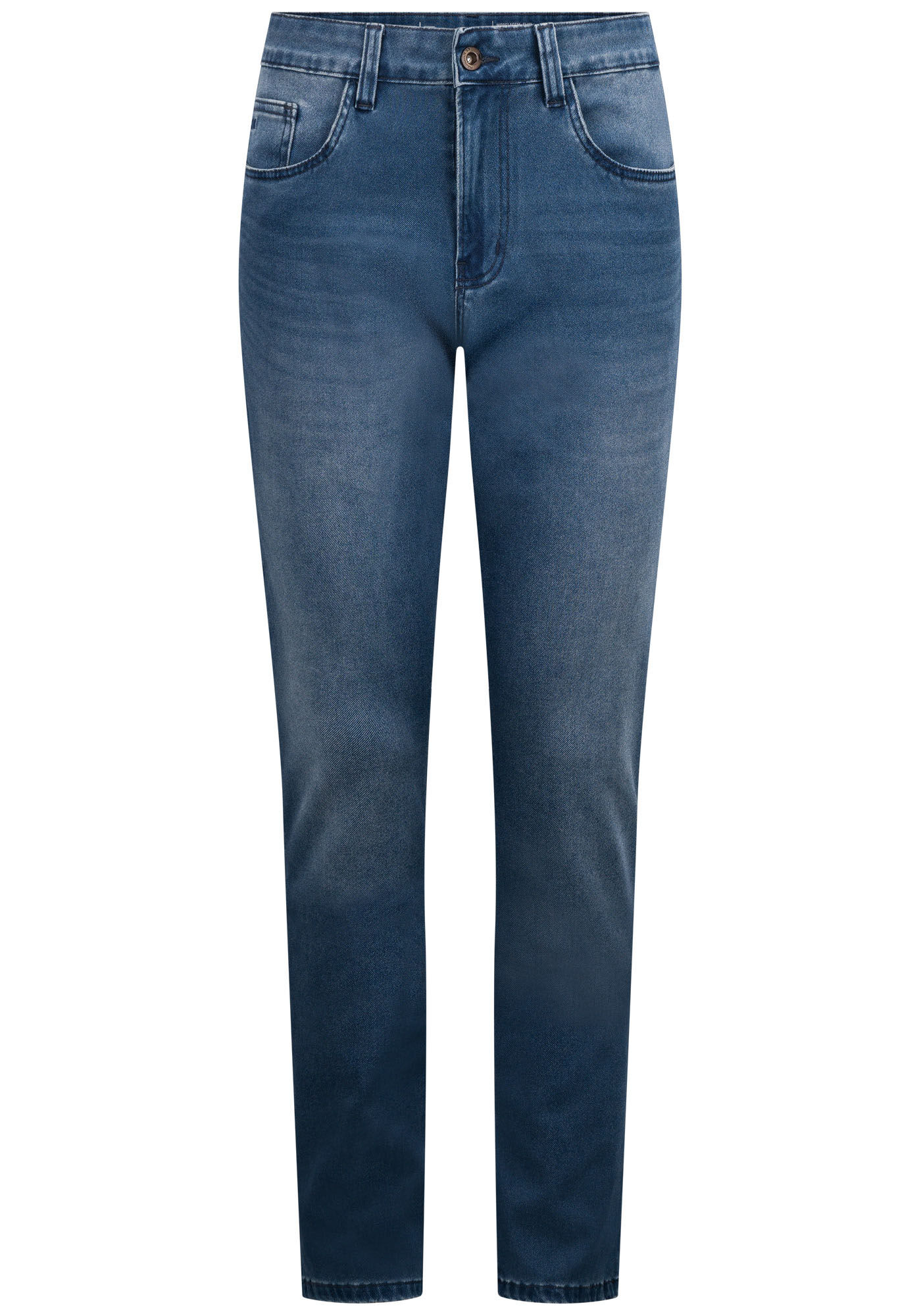 Cal&ccedil;a Slim Em Jeans Com Elastano Turbofan, JEANS, large.