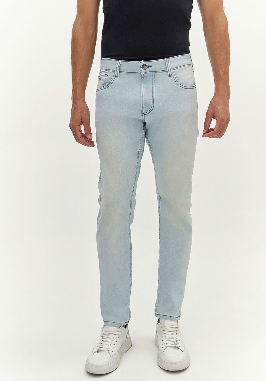 Calça Jeans Slim Com Elastano Masculina Turbofan, JEANS. Calça Jeans Slim Com Elastano Masculina Turbofan, JEANS, large.