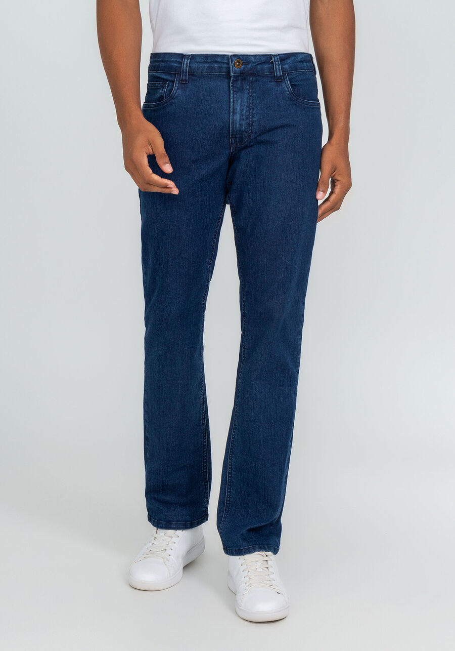 Calça Jeans Reta Antidesgaste, JEANS. Calça Jeans Reta Antidesgaste, JEANS, large.