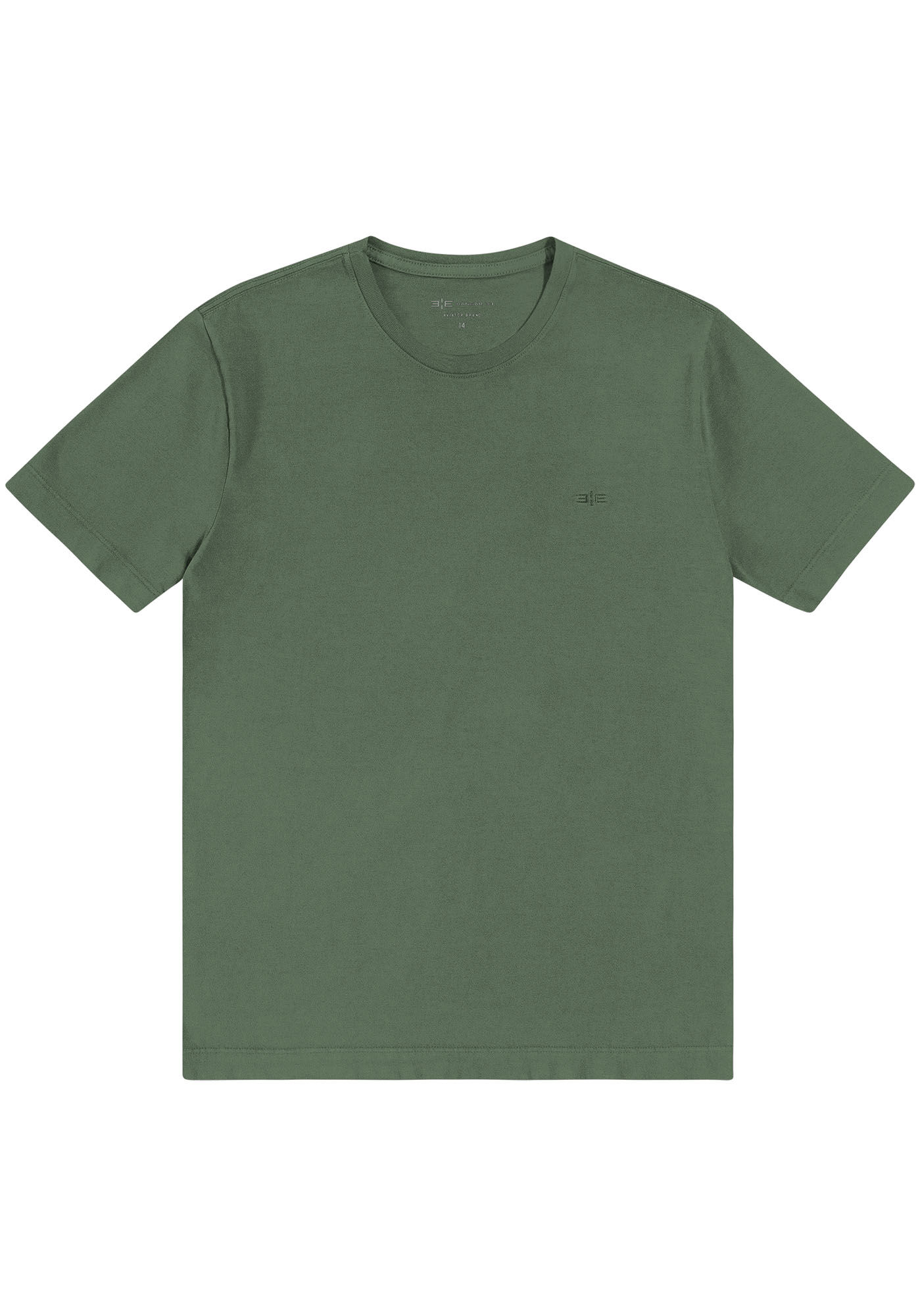 Camiseta Juvenil em Malha Leve B&aacute;sica, 3529 VERDE, large.