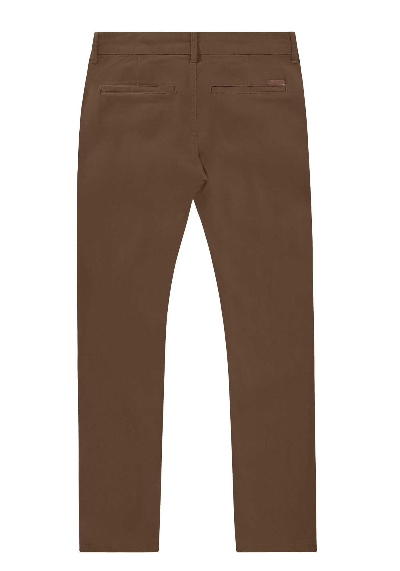 Cal&ccedil;a Slim Turbofan Em Sarja Com Elastano, MARROM COFFEE, large.