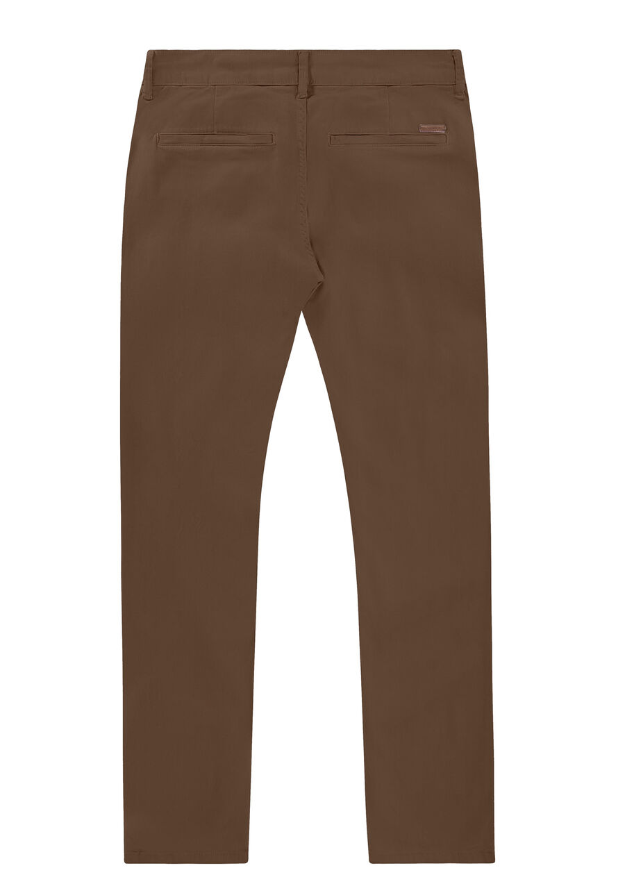 Calça Slim Turbofan Em Sarja Com Elastano, MARROM COFFEE. Calça Slim Turbofan Em Sarja Com Elastano, MARROM COFFEE, large.