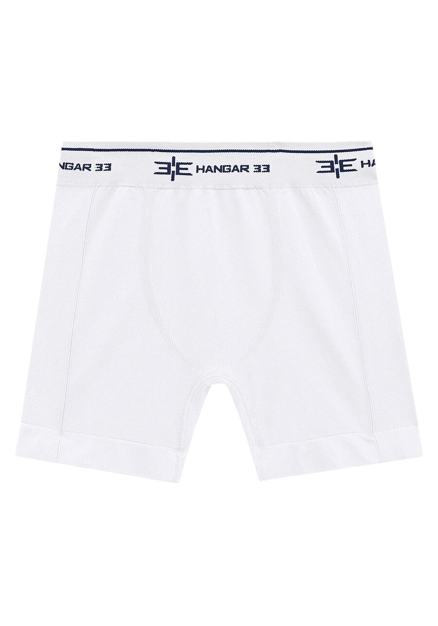 Cueca Boxer Em Malha De Microfibra Com Elástico, BRANCO. Cueca Boxer Em Malha De Microfibra Com Elástico, BRANCO, large.