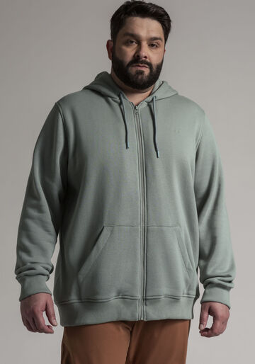 Jaqueta Masculina Big & Tall com Capuz, VERDE TEOS. Jaqueta Masculina Big & Tall com Capuz, VERDE TEOS, large.