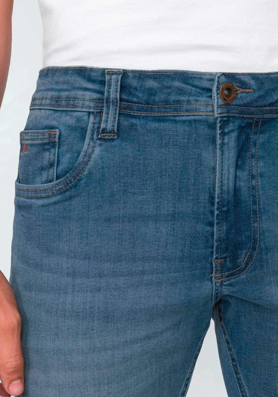 Calça Jeans Slim Lavagem Média Não Laceia, . Calça Jeans Slim Lavagem Média Não Laceia, , large.