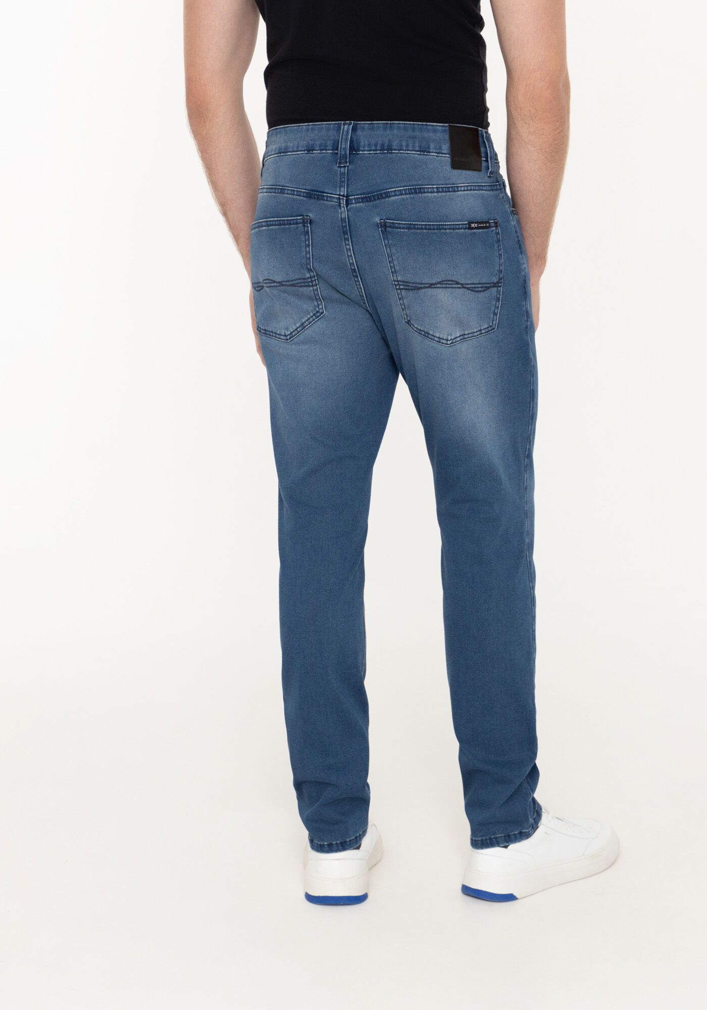 Cal&ccedil;a Slim Em Jeans Com Elastano Turbofan, JEANS, large.