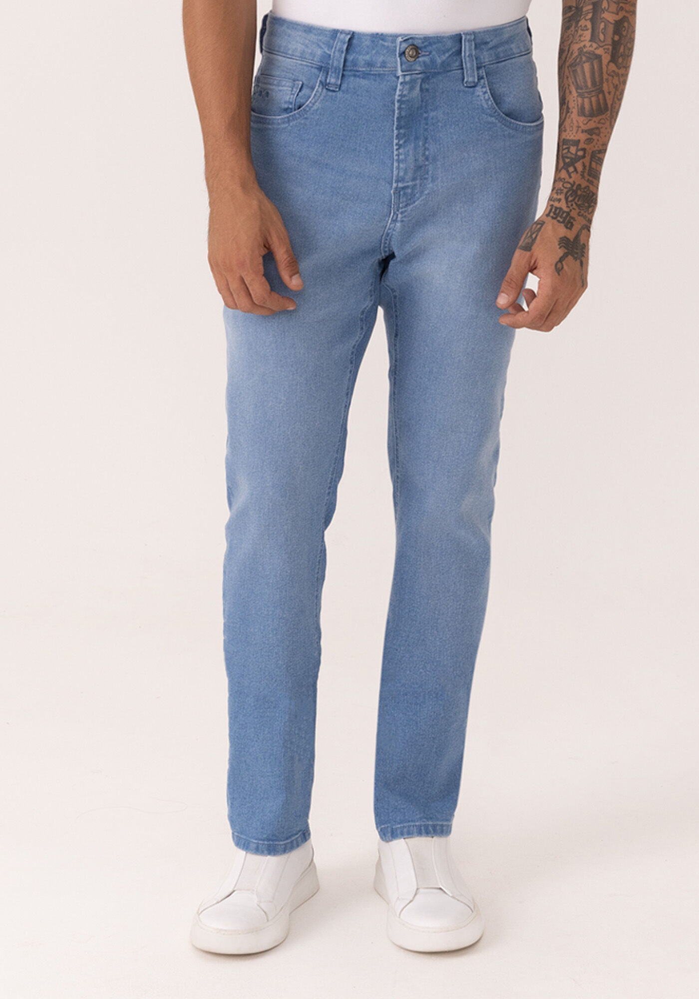 Cal&ccedil;a Jeans Com Elastano Slim Turbofan, JEANS, large.