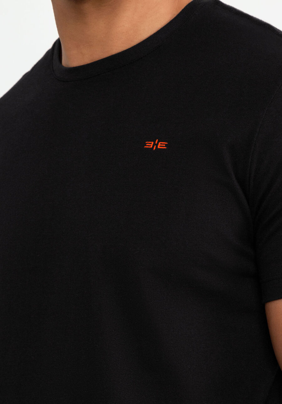 Camiseta Masculina Clássica em Malha, PRETO REATIVO. Camiseta Masculina Clássica em Malha, PRETO REATIVO, large.