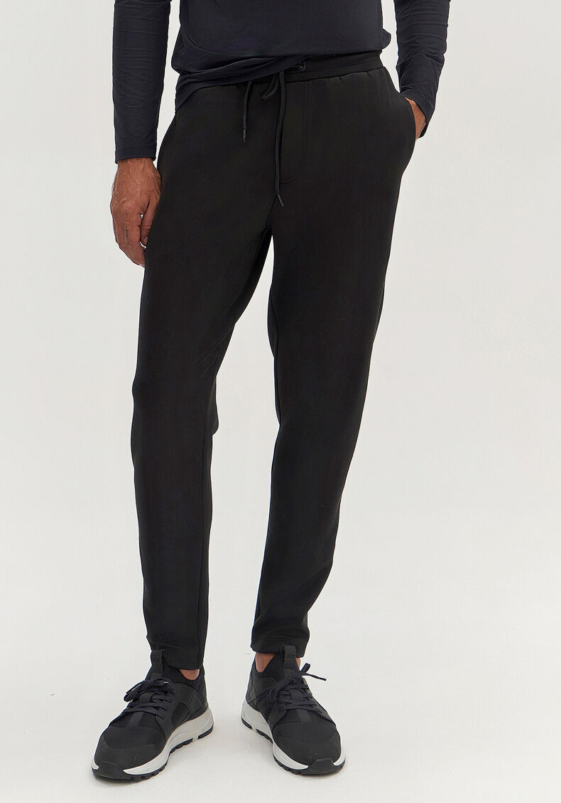 Cal&ccedil;a Masculina em Malha Poliamida com Cadar&ccedil;o, PRETO REATIVO, large.