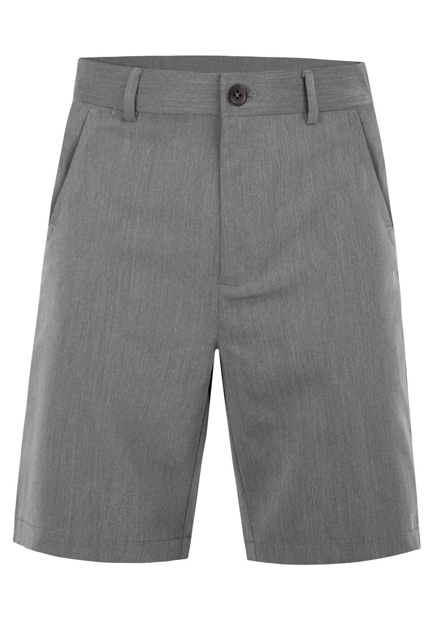 Bermuda Com Bolsos E Passantes Em Tecido Plano, MESCLA MEDIO, large.