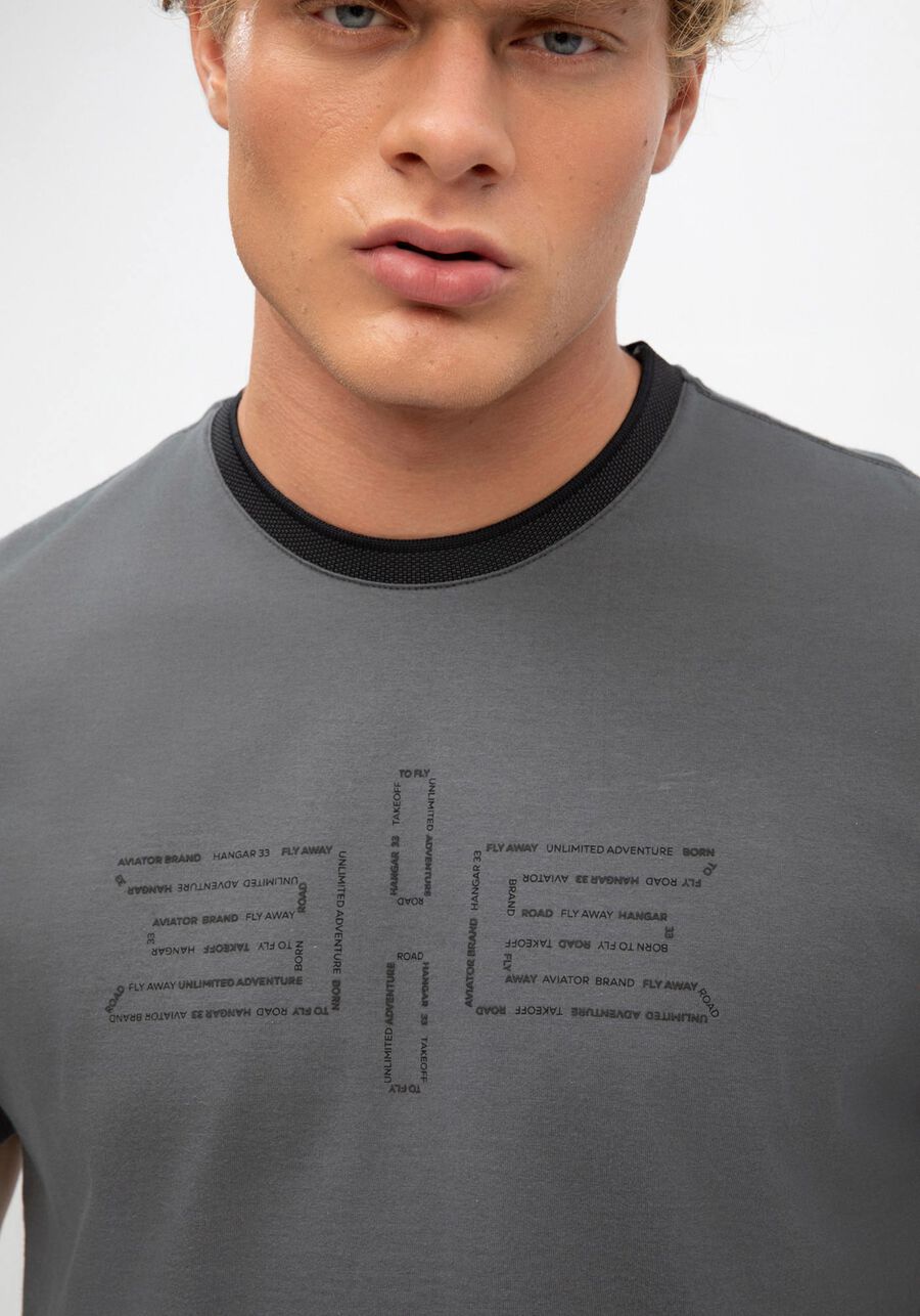 Camiseta Masculina em Malha com Estampa Hangar, . Camiseta Masculina em Malha com Estampa Hangar, , large.