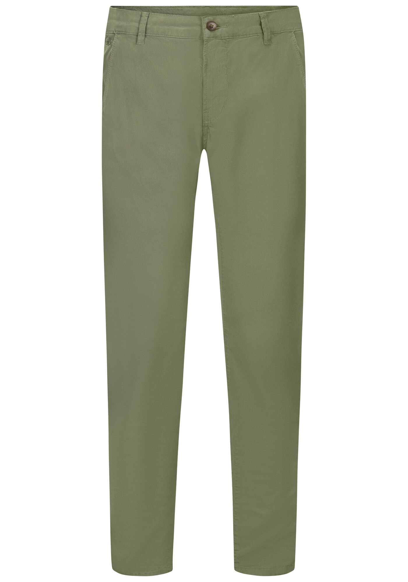 Cal&ccedil;a Slim Turbofan Em Sarja Com Elastano, VERDE CORAL, large.