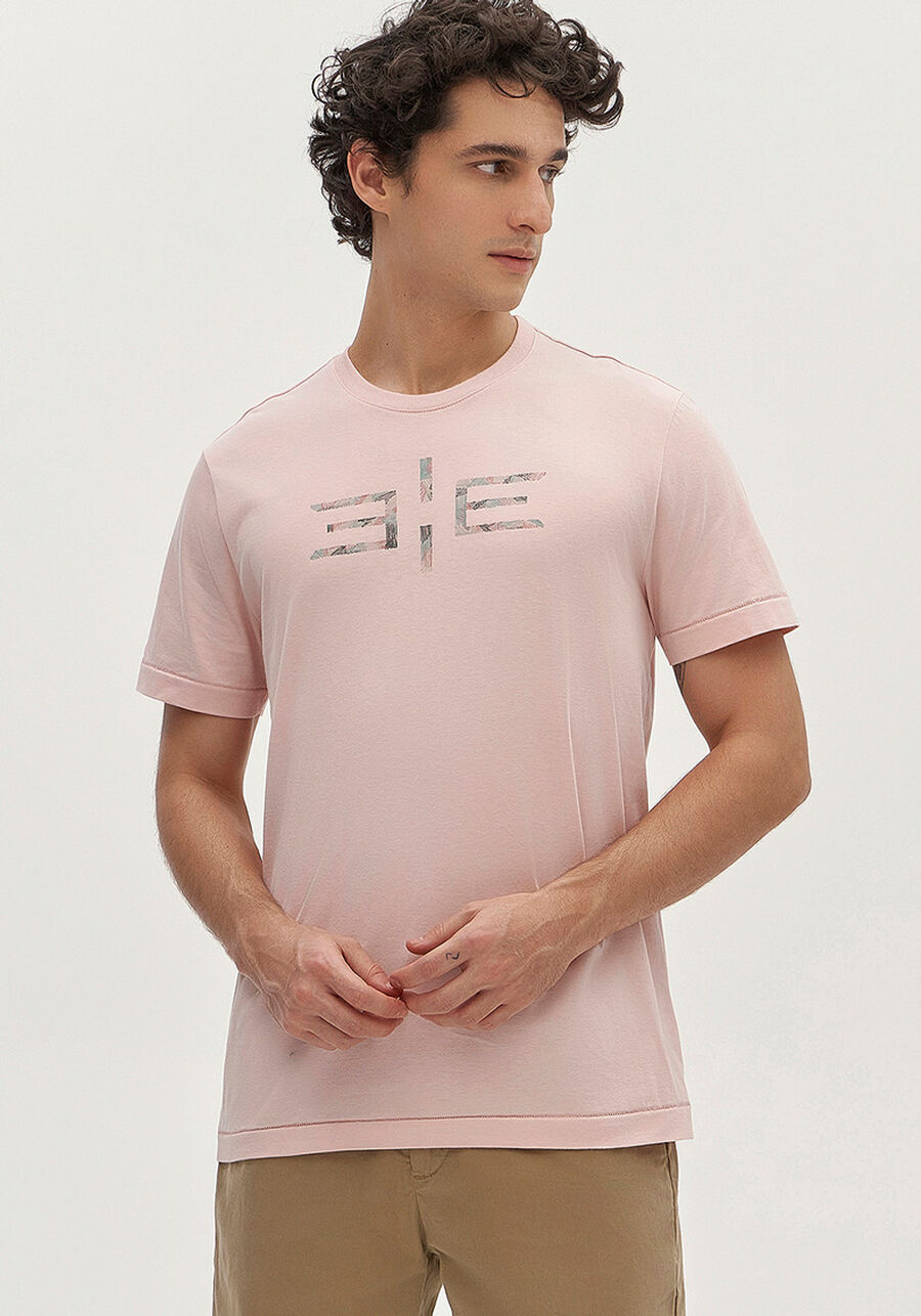 Camiseta Masculina em Malha Paletizada Estampada, ROSA PLANE. Camiseta Masculina em Malha Paletizada Estampada, ROSA PLANE, large.