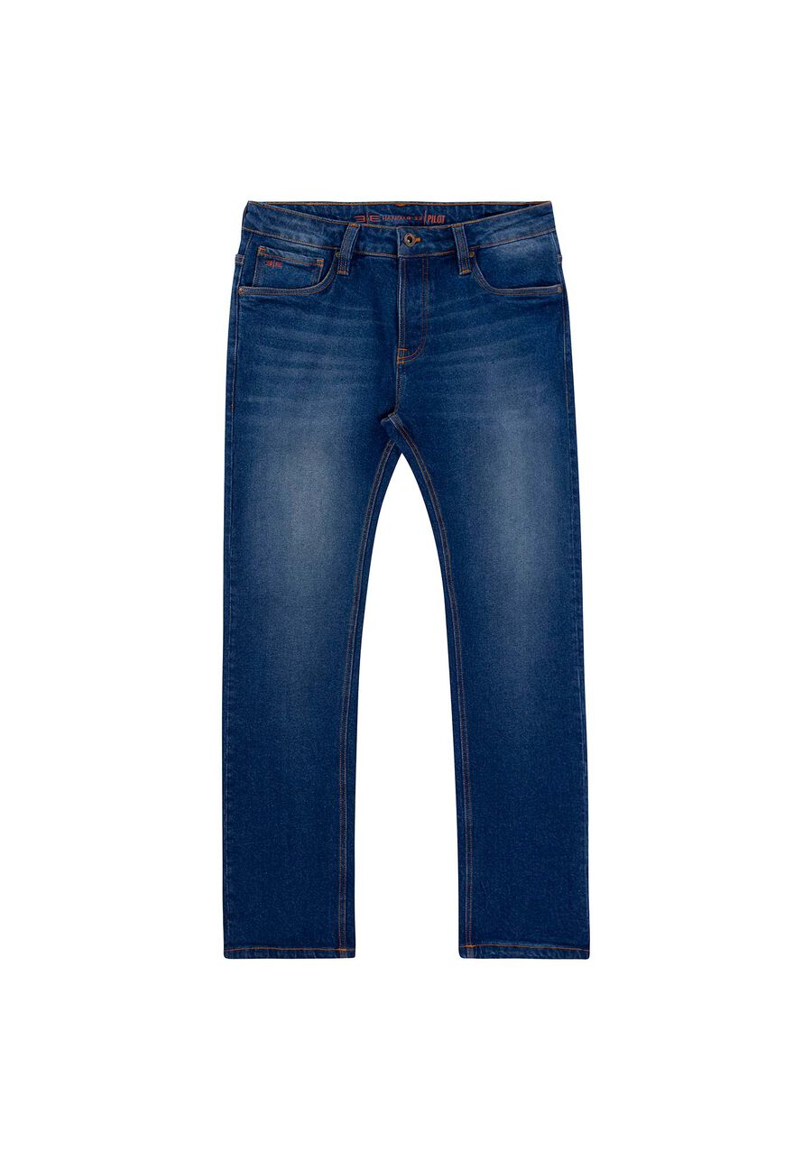 Calça Jeans masculina New Slim Repele Líquidos - Pilot, JEANS MEDIO. Calça Jeans masculina New Slim Repele Líquidos - Pilot, JEANS MEDIO, large.