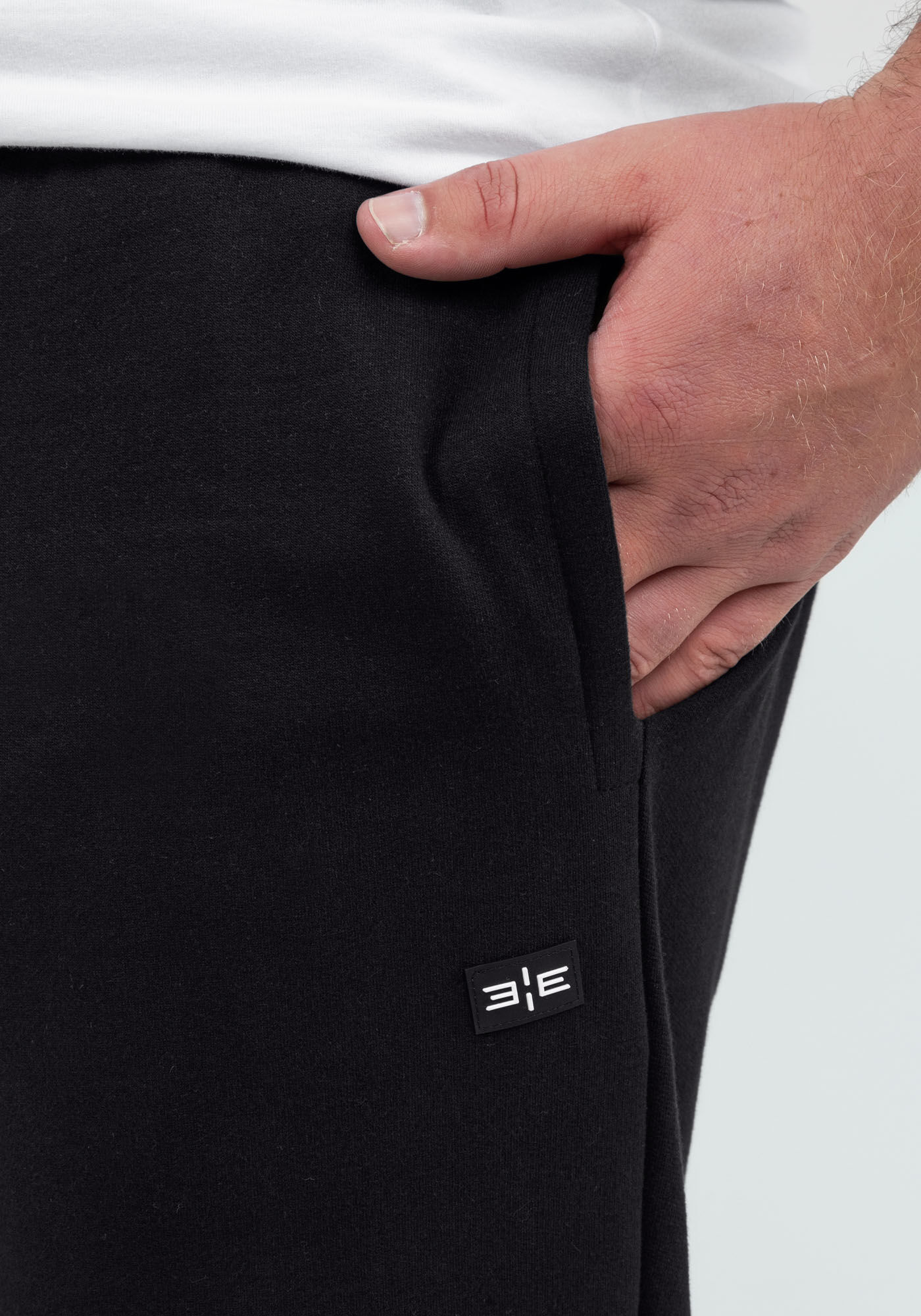 Cal&ccedil;a em Moletom com Bolsos Big & Tall, PRETO REATIVO, large.