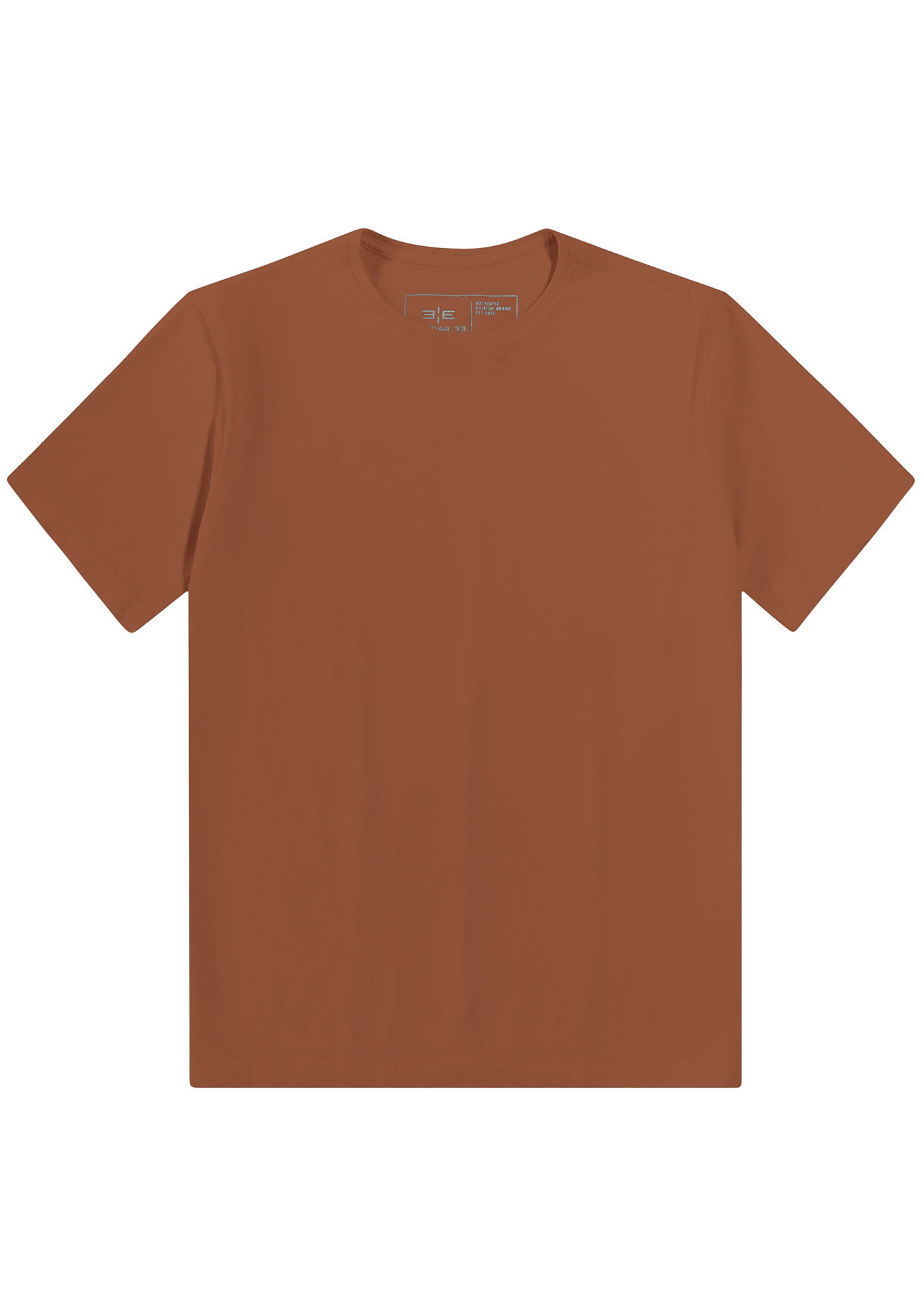 Camiseta Masculina em Malha com Manga Curta, LARANJA, large.
