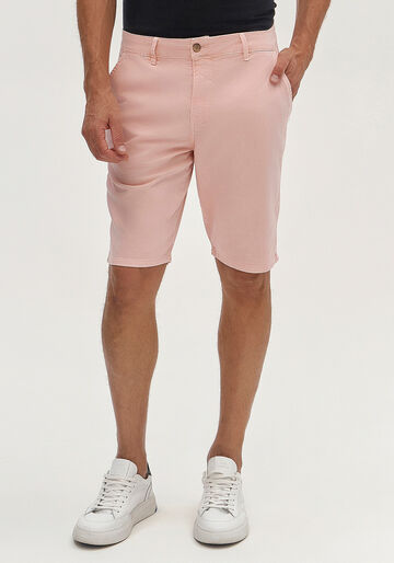 Bermuda Sarja Masculina Reta Denim Malha, ROSA PLANE. Bermuda Sarja Masculina Reta Denim Malha, ROSA PLANE, large.