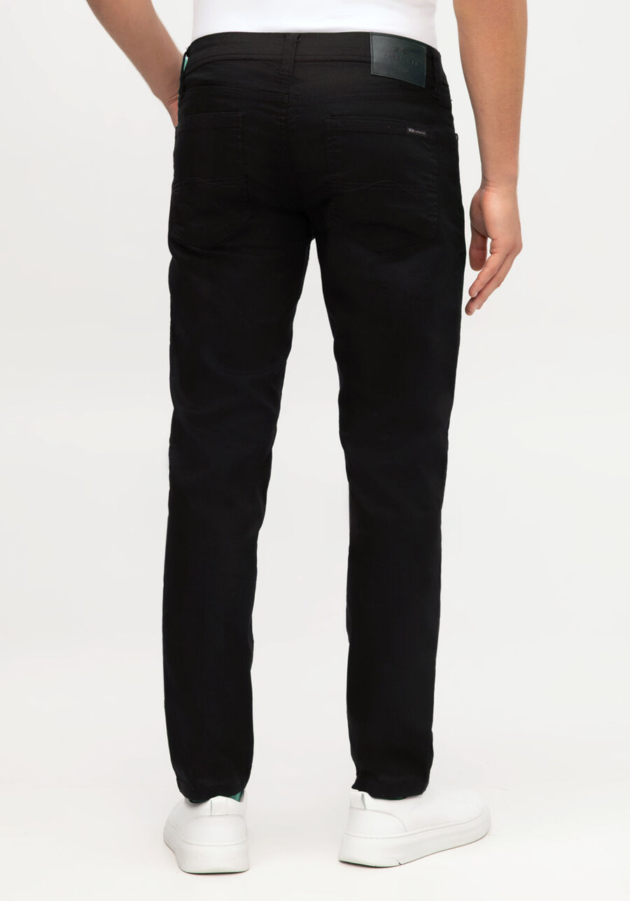 Calça Sarja Masculina Slim Clássicos, PRETO REATIVO. Calça Sarja Masculina Slim Clássicos, PRETO REATIVO, large.