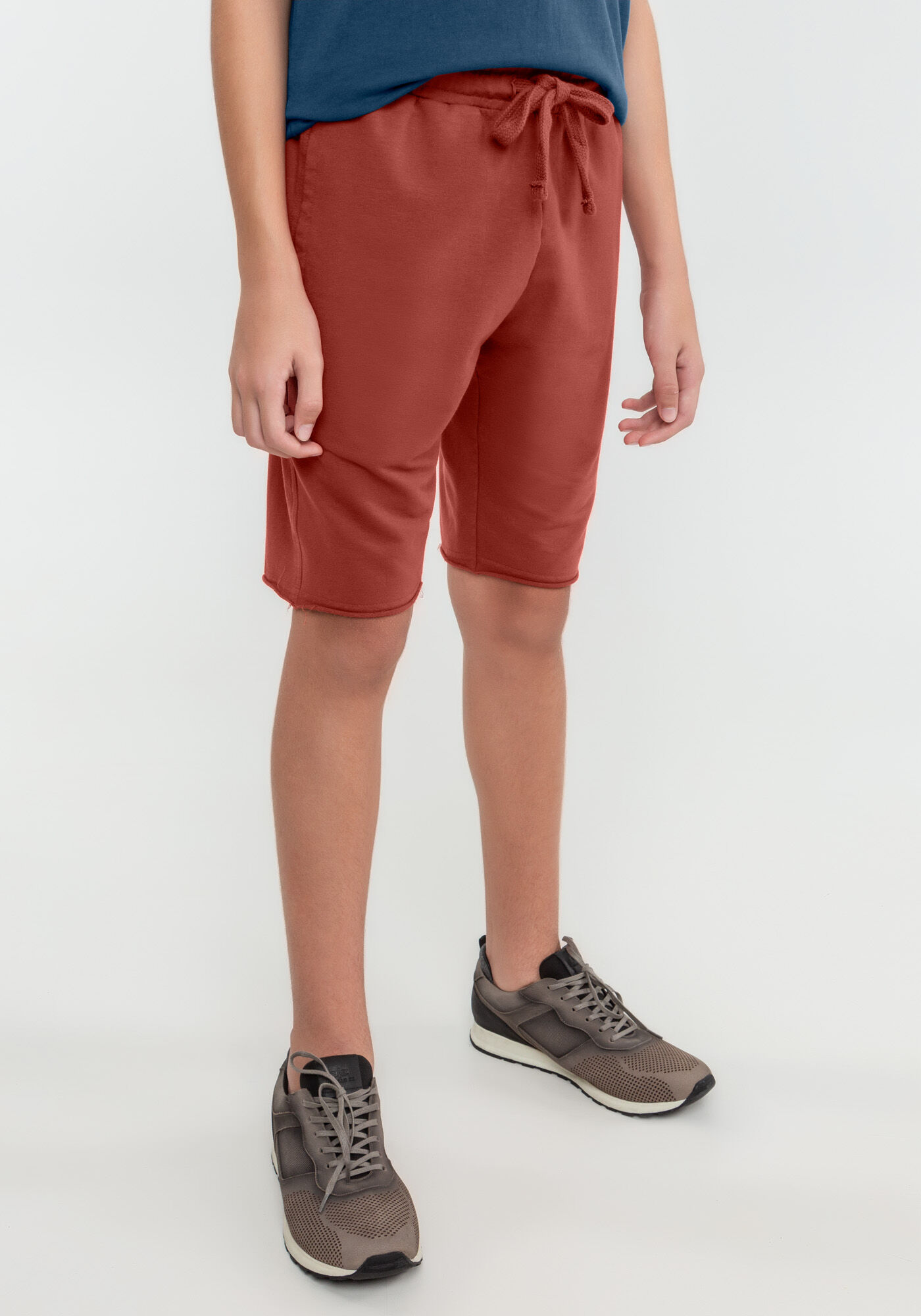 Bermuda Cl&aacute;ssica em Molecotton com Cadar&ccedil;o Juvenil, TERRA, large.