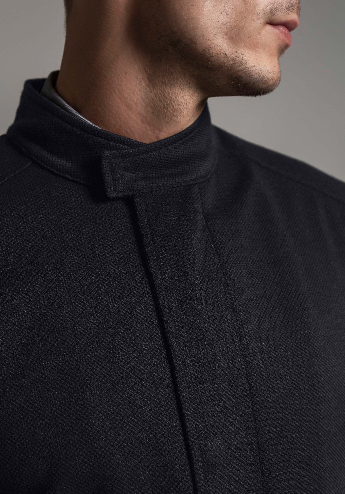 Casaco Masculino em Tecido Alfaiataria com Bolso, PRETO REATIVO, large.