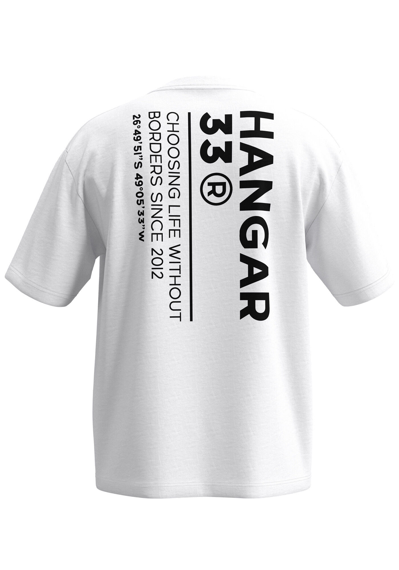 Camiseta Oversized De Mangas Curtas Com Estampa Posterior, BRANCO, large.