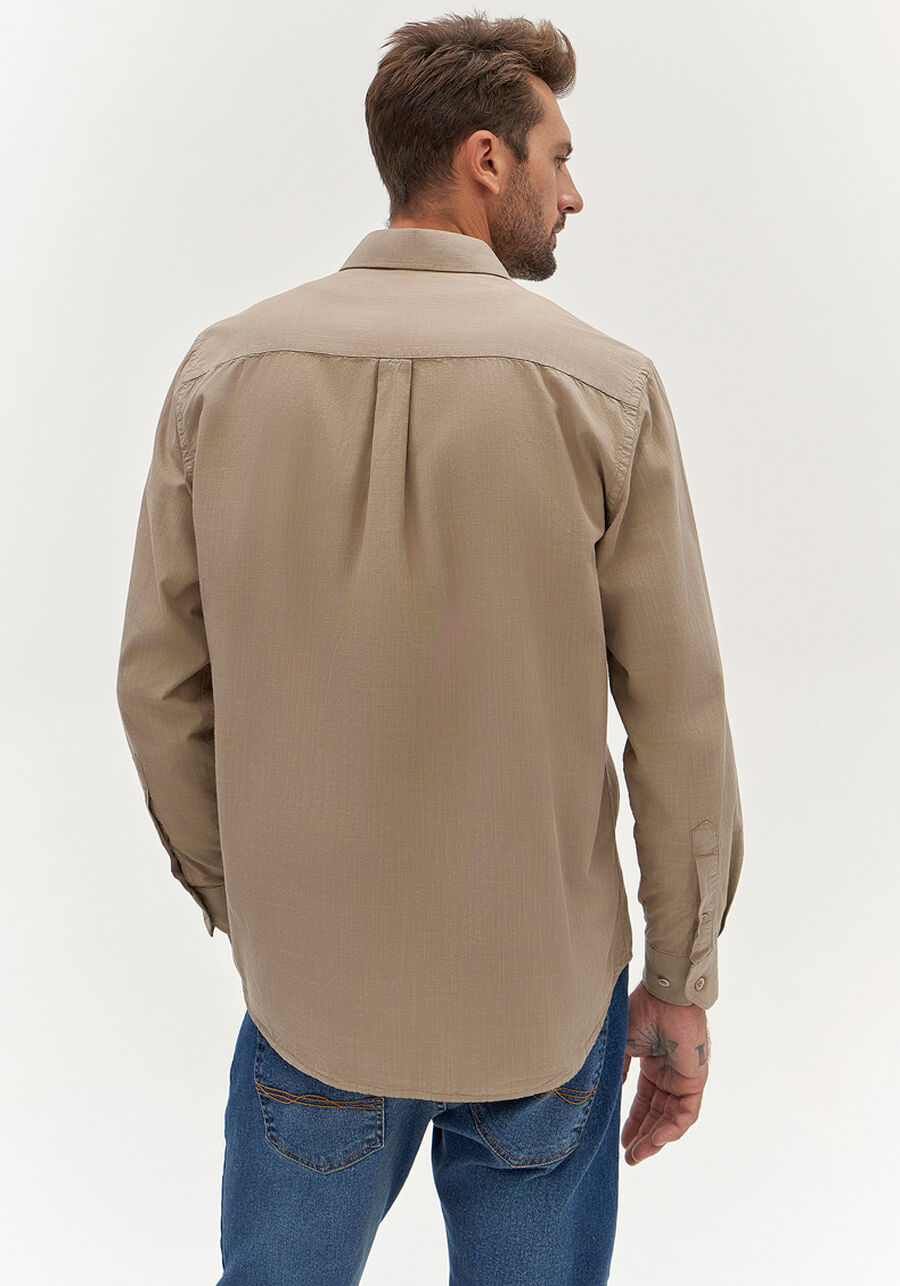 Camisa Masculina Comfort Tal Pai Tal Filho, BEGE PANAMA. Camisa Masculina Comfort Tal Pai Tal Filho, BEGE PANAMA, large.