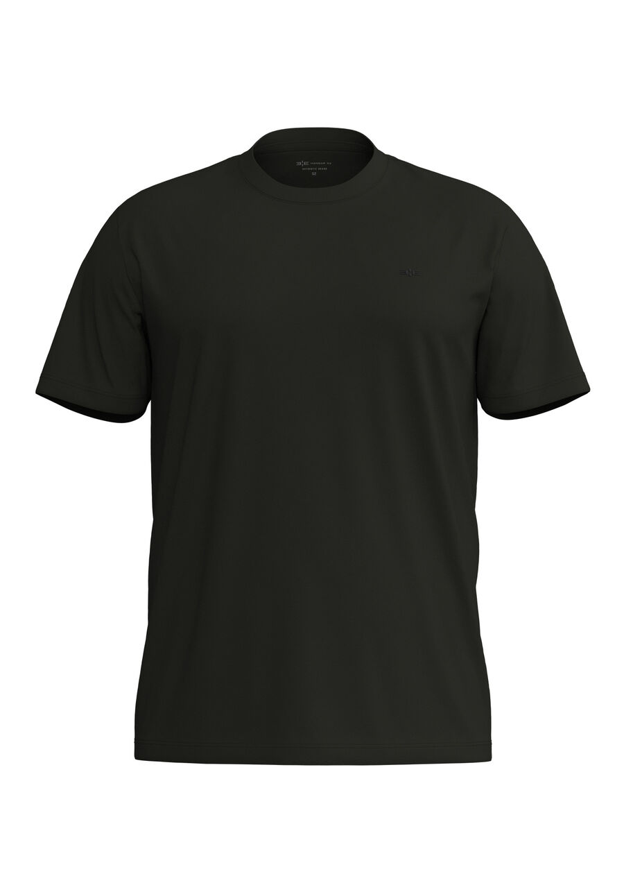 Camiseta De Mangas Curtas Em Meia Malha Colors Big & Tall, PRETO REATIVO. Camiseta De Mangas Curtas Em Meia Malha Colors Big & Tall, PRETO REATIVO, large.