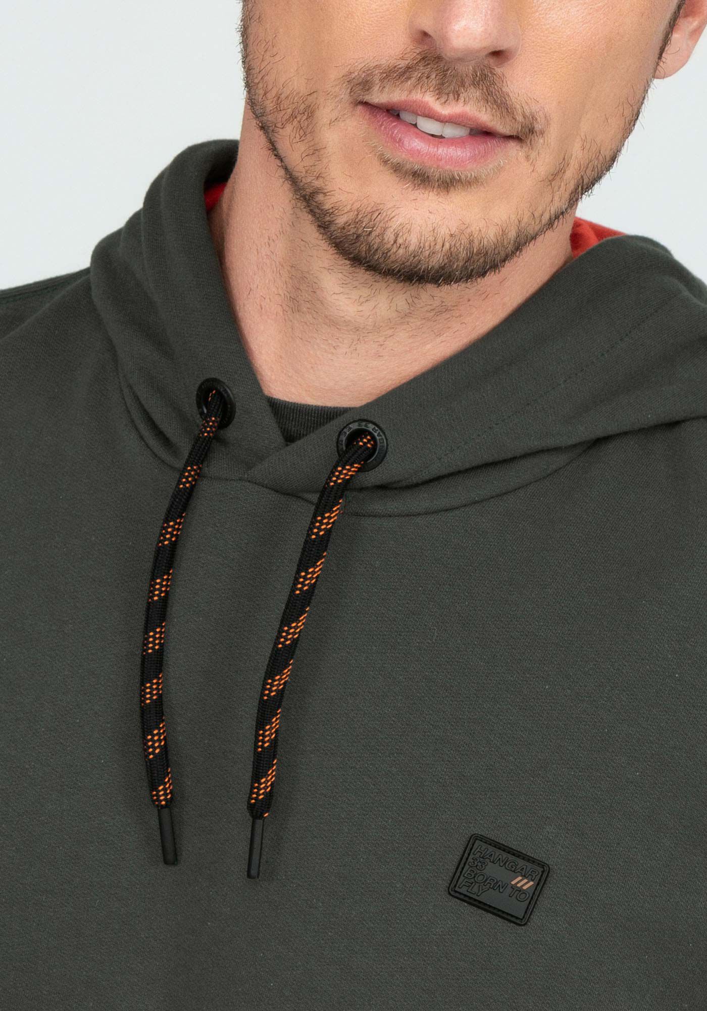 Blus&atilde;o em Moletom com Capuz Forrado, VERDE FURIA, large.