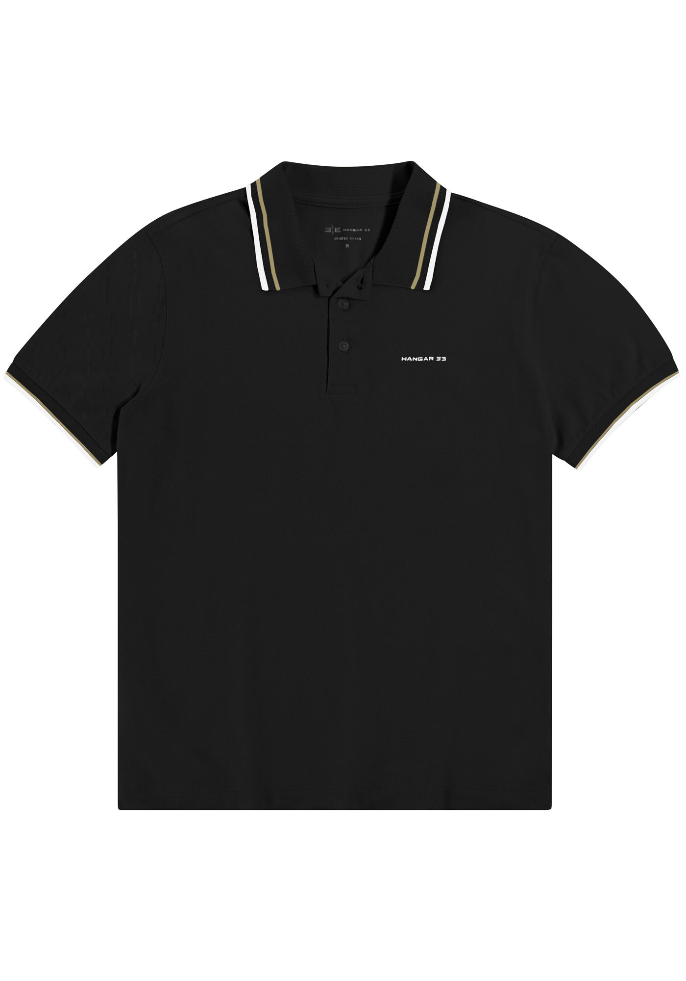 Camisa Polo Masculina em Malha Piquet Comfort, PRETO REATIVO, large.