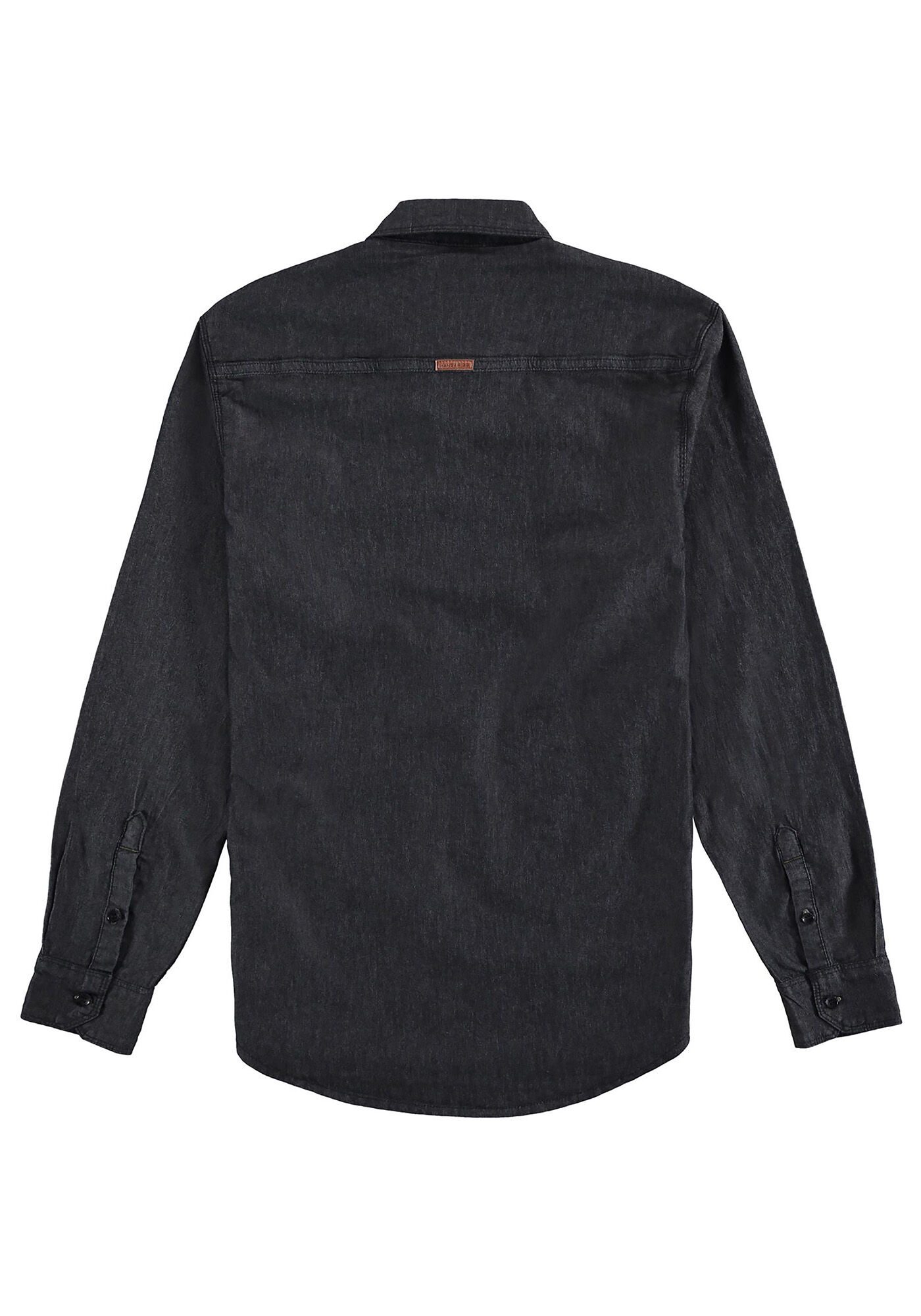 Camisa com Elastano, PRETO REATIVO, large.